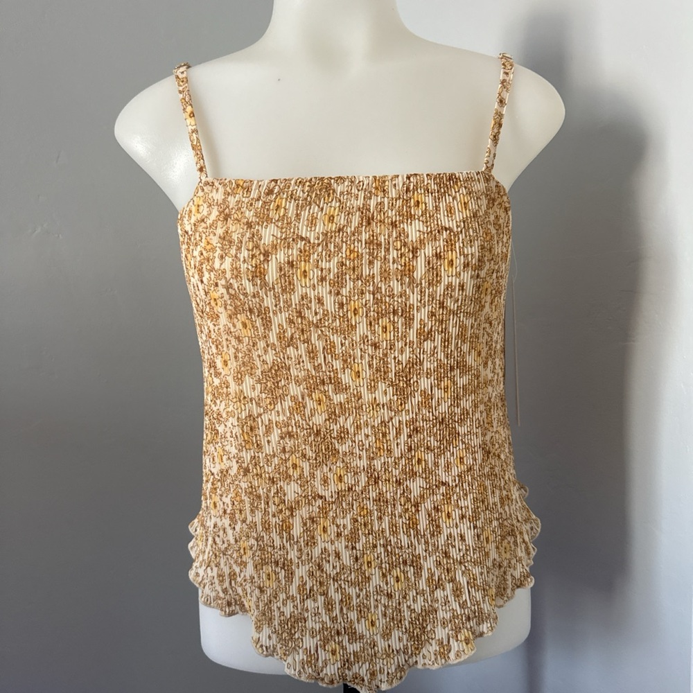 Crave Fame Textured Tan Blouse